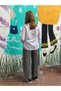 White Color Flamingo Embroidered Shirt - 3