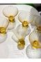 Royking footed ice cream fish back yellow bowl cocktail glass yv-347 - 2