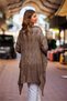 Khaki Color Mesh Cardigan - 4