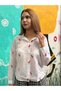 White Color Flamingo Embroidered Shirt - 8