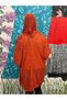 Orange Color Hooded Mercerized Cardigan - 6