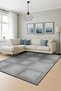 Mosso Gray Themed Geometric Shape Patterned Woven Base Modern Decorative Carpet Mosso2170 - 3