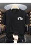 Nyc Printed Oversized Crewneck Men's T-Shirt