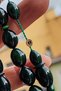 10X13 mm Black Crimped Amber Prayer Beads - Signed by Master Fatih Erbabacan - 2