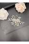 Bridal Hair Comb with Pearls and Crystal Stones – Handmade White Color Hair Accessory – Wedding & Engagement - 4