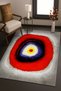 Mosso Multi-Colored Abstract Shapes Patterned Woven Base Modern Decorative Carpet Mosso2173 - 2