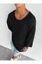 Men's Premium Oversized Knitwear Knitted T-Shirt Relaxed Fit Summer Transitional Crew Neck Blouse - 2