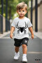 Spider Printed Unisex Children's T-Shirt