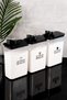 3 Pcs 3000 ml Colored, White, Black Detergent Dispenser Set with Self-Scale Labeling Storage Container - 6