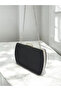 Black Luxury Suede Crystal Stone Metal Handle Chain Women's Evening Dress Bag - 6