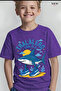 Fish Printed Unisex Children's T-Shirt