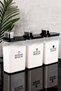 3 Pcs 3000 ml Colored, White, Black Detergent Dispenser Set with Self-Scale Labeling Storage Container
