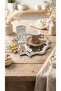 2-Piece Corner Tray with Wavy Butterfly Design Stainless Steel Tea Coffee Engagement Presentation Tray Gold & Silver 24X24 cm - 3
