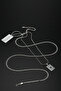 Stainless Steel Double Playing Card and Fine Barley Necklace Set - Imported Non-Tarnish Chain Necklace - 2
