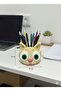 3D Design Cute Cat Pen Holder - Office and Desktop Organizer Gift Cat Figure - 3