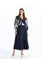 Navy Blue Standard Fit Poplin Women's Skirt from Guliis Store