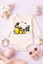 Baby Bodysuit with Funny Writing Canary Family Printed 100% Cotton Bodysuit (Newborn & Baby) - 4