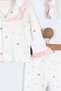 Ruffled Colorful Heart Baby Girl Pajama Set with Bandana, 3-Piece, 100% Cotton - 4