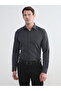 قميص رجالي من NEVAVM بتصميم Slim Fit من قماش دوبي منقوش