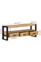 TV Cabinet 120x30x45 cm Solid Wood Mango - 3