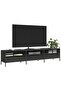 TV Cabinet Black 202x39x43.5 cm Cold-rolled Steel