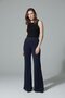 Navy Blue High Waist Flare Leg Stylish Casual Women's Leggings Mg2645 - 2