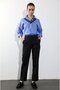 Anthracite Elastic Waist Cigarette Trousers 00191