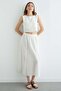 Muslin 2-Piece Set with Elastic Waist and Tasseled Skirt - 2