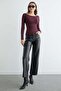 Boat Neck Transparent Blouse - 3