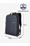 17L Vogue Multifunctional Laptop Backpack with Trolley sleeve (BLACK/NAVY) - 3