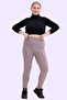 Women's Lilac High Waist Comfortable Fit Stretch Fabric Shaping / Sculpting Leggings -Plus Size Range- - 2