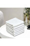 Face Towel 33 x 33 Cm 600 Gsm White Plain 100% Cotton Highly Absorbent Set of 12 - 3