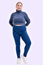 Women's Navy Blue High Waist Comfortable Fit Stretch Fabric Shaping / Sculpting Leggings -Plus Size Range- - 2