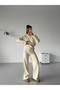 Snap Fastener Soft Knitwear Women's Set - 6