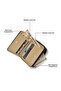 Women's Diagonal Flap25 Small Zip Wallet (Black) - 4