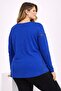 Women's Plus Size Cobalt , with Bag Accessories, Piped Detail , Low Sleeve Blouse 65N39358 - 6