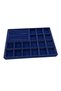 Baku Model Suede Navy Blue Color 34/24 cm Compartmentalized Sausage Jewelry Display Stand - 3