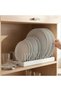 24/40 Plate Rack Dish Drying Rack Pot Lid Organizer Organizer Stand White - 4