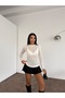 Transparent Viscose Women's Knitwear Blouse - 3