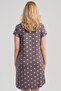 Women's Viscose V-Neck Short Sleeve Polka Dot Nightgown Tunic C2T2N0605 - 4