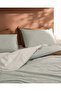 Alida Single 100% Cotton Ranforce Printed Duvet Cover Set - Mint Green - 6