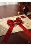 French Special Printed Red Velvet Ribbon 23mm 10Meters - 3