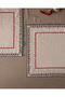 Lombre 2-piece %100 cotton napkin - ecru/red - 4