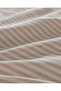 Verona King Size Ruffled Yarn Dyed Fabric Ch Bed Sheet I N Duvet Cover Set - White/Beige - 4