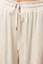 Women's Elastic Waist Jacquard Textured Beige Color Loose Fit Palazzo Pants - 3