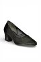 Y820850104 Black Fabric Thick Heeled Women's Shoes - 6