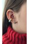 Two-Color Chain Earrings, Trendy Earrings, Earcuff Lu (Set of 3 Earrings) - 2