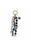 Women's Blue Agate Stone Handmade Bag Charm & Keychain, Natural Stone Bag Ornament with Evil Eye Protection Effect - 3