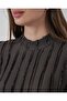 Women's Textured Stretch Knit Blouse 975 - Anthracite - 6