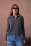 Women's Polo Neck Zipper Detail Knitwear Sweater - 4
